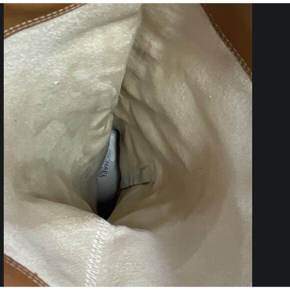 Michael Kors Brown Leather Tall Boots 9M Y2K Runway 2025 - Picture 2 of 6